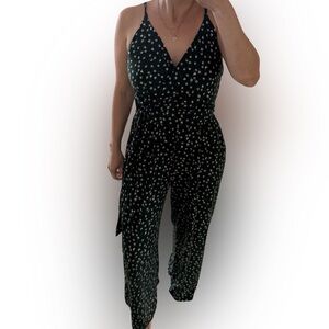 Kaileigh Dark Green Floral Jumpsuit